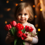 Ребенок поздравляет с 8 марта